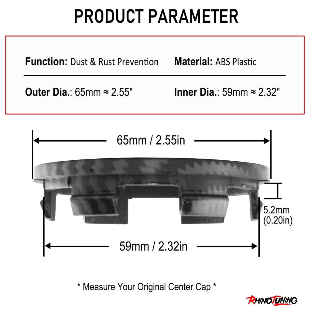 Wheel Center Cap 65mm 59mm 4pcs Carbon Wheel Cover Center Cover