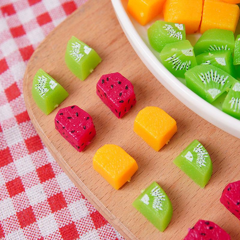 DIY Handmade Fruit Cube Simulation Toys: Mango, Kiwi, Dragon Fruit Cake Decor