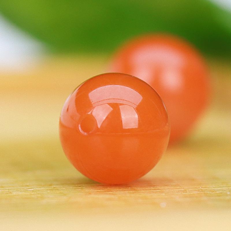 Natural Cherry Red NanHong Round Loose Beads for DIY Single Loop Bracelets, Multi-Treasure Style, 108 Beads Accessories, E18.
