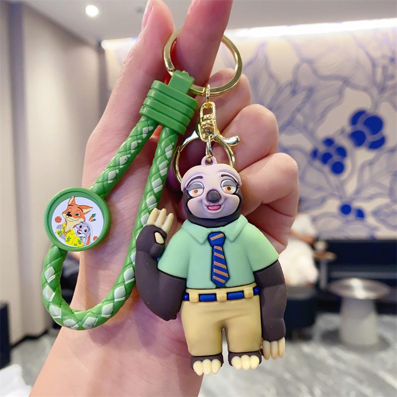 Crazy Zootopia Keychain Cartoon Doll Schoolbag Pendant Car Key Chain Pendant Small Gift