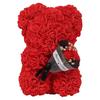 24cm Size Eternal Rose Bear Long Lasting Foam Flowers Artificial Flower Gift Creative Design Artificial Rose Rose Bear