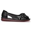 Summer Sandals Women's Mother Shoes Leather Soft Bottom Non-slip Fish Mouth Comfortable Large Size Hole Shoes Hollow Women's Shoes