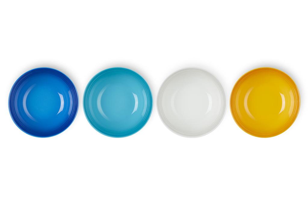 Le Creuset Cereal Bowls, 16cm (Pack of 4), Riviera Collection [Official Product in Japan]