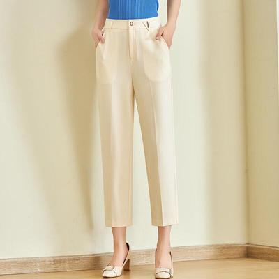 Mid-Aged Women's Summer Straight-Leg Capri Pants