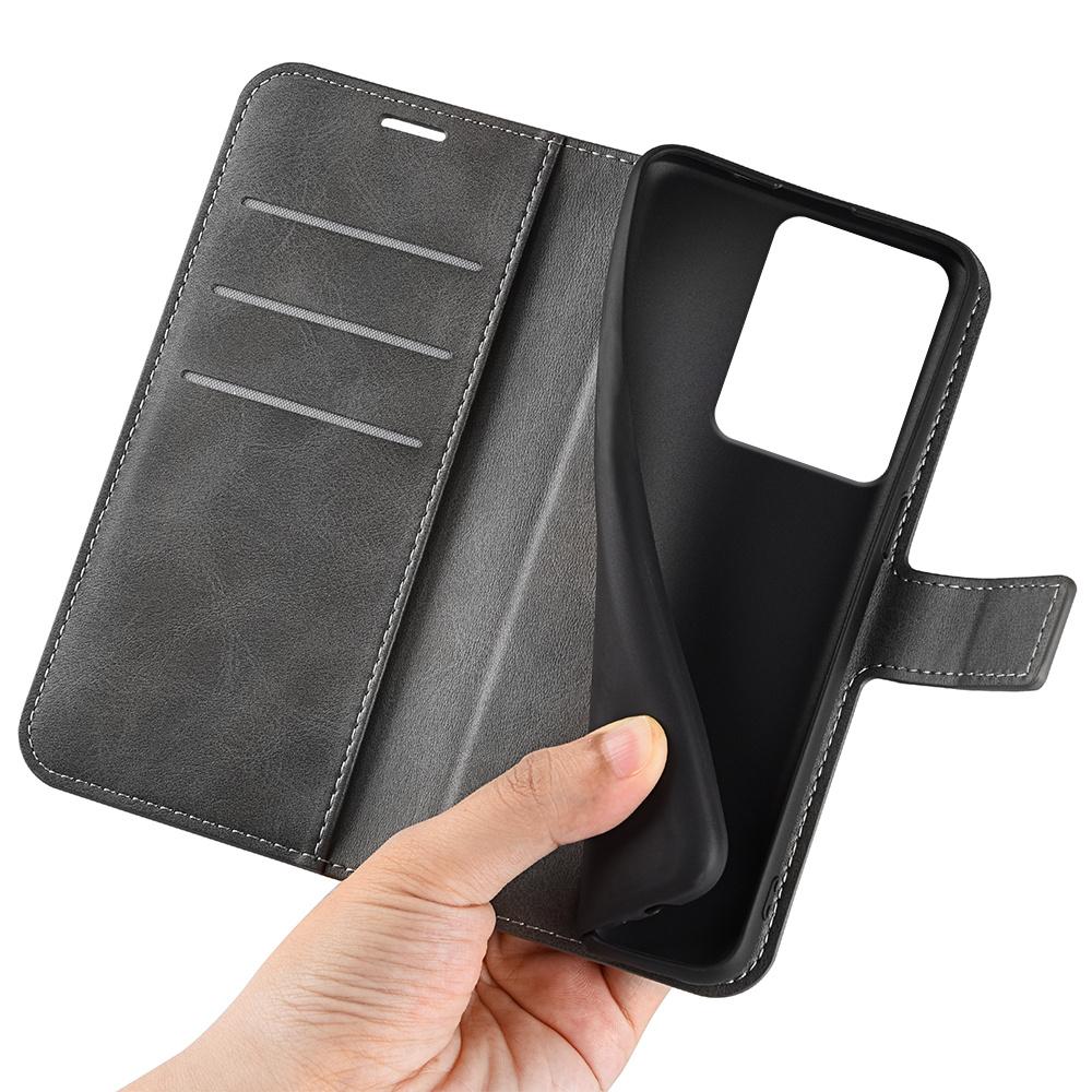 Dla Realme 14 5G Etui z podstawką Odporne na zarysowania Skórzane etui na telefon o fakturze skóry cielęcej