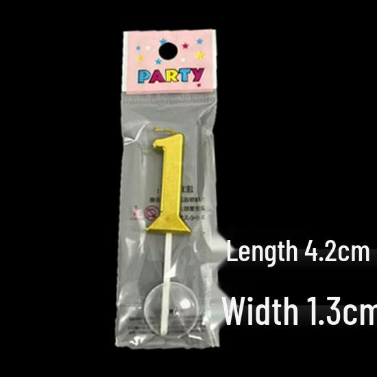 Gold Number Candles for Birthday Cake: Individually Bagged Cake Toppers for Children's First Birthday Decorations