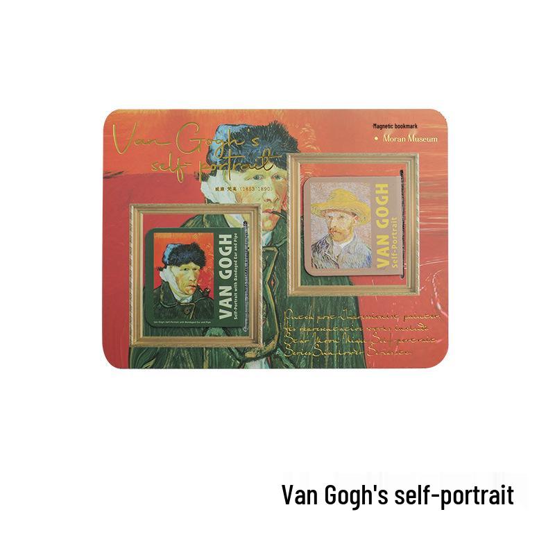 Set mit 4 magnetischen Lesezeichen mit weltberühmten Gemälden: Monet & Van Gogh