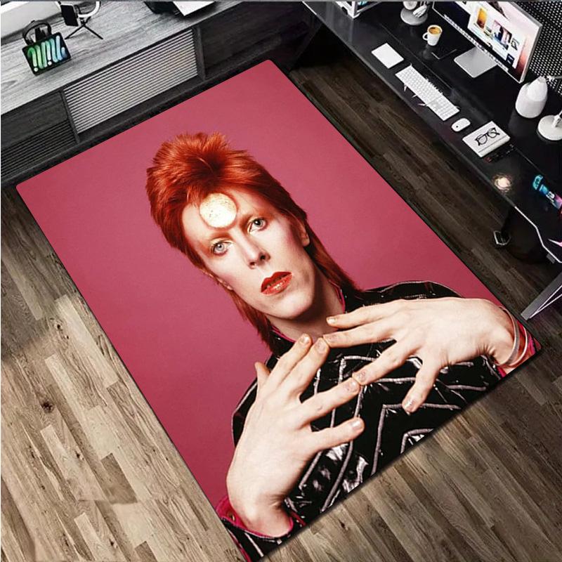 David Bowie Teppich Büro Dekorativer Teppich Für Wohnzimmer Schlafzimmer Fußmatte Bodenläufer Computerstuhl Bereichsteppich perfektes Weihnachtsgeschenk
