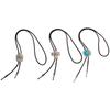 Braided Shoestring Bolo Tie with Large Flower Charm Cowboy Necktie Necklace Country Bolo Tie Cowboy