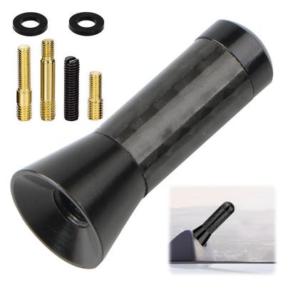 Car Radio Antenna Car Antenna 3.5cm Roof Antenna Powerful FM/AM Reception Carbon Fiber Antenna (Black 3.5cm)