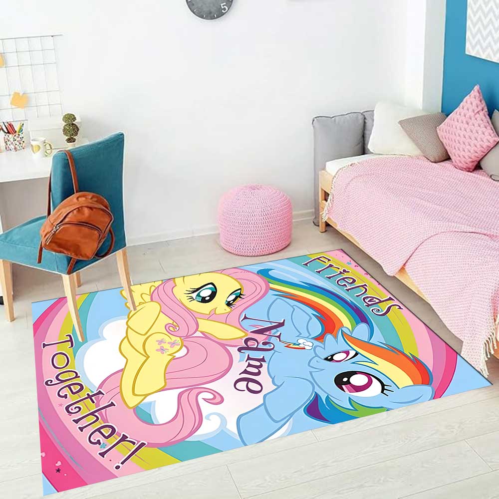 Little Pony (11) Customize your name rug, office chair cushion, home bedroom living room gift.