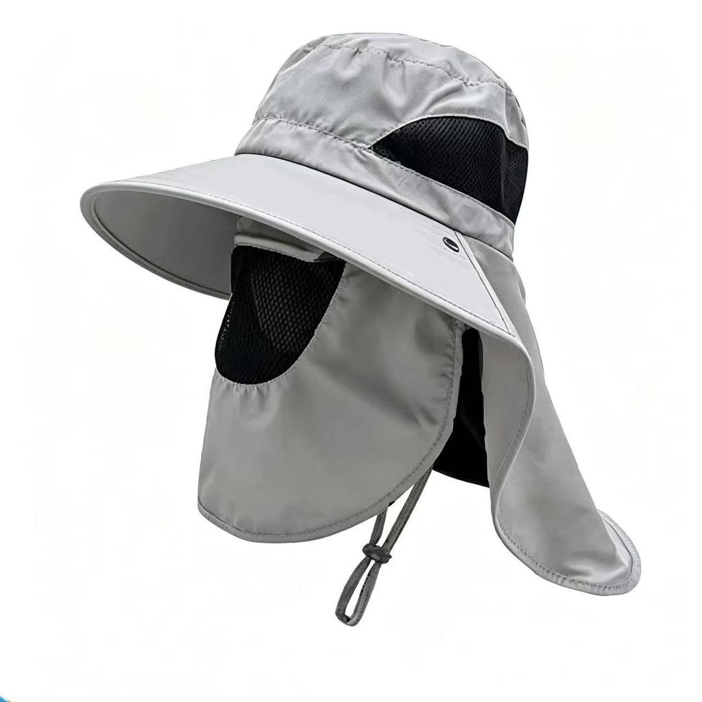 Sunscreen men's summer fishing hat face cover bucket hat UV protection sun hat outdoor sun protection hat