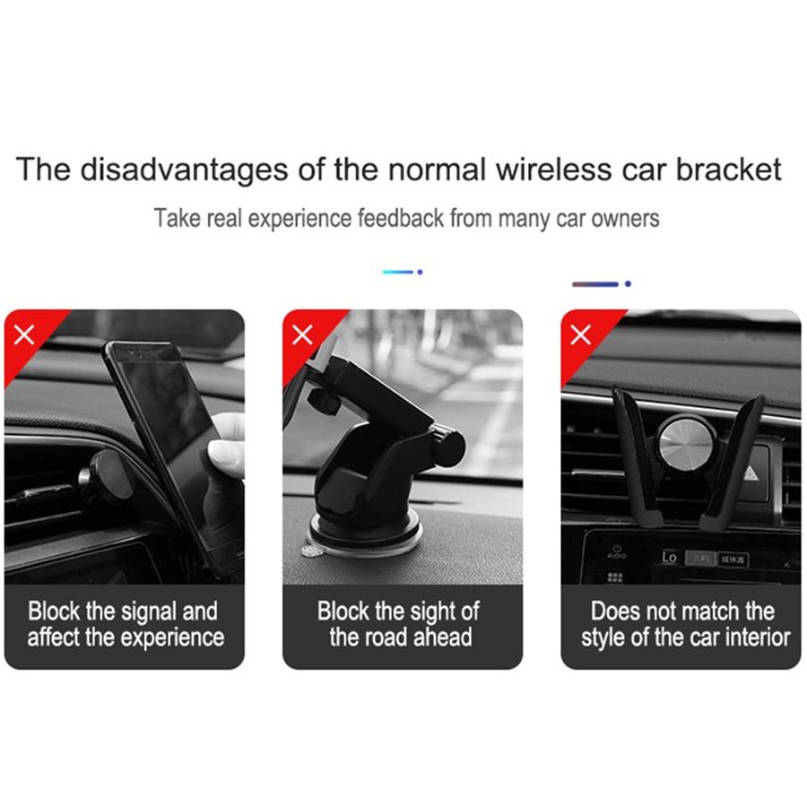 New Smart Car Wireless Charger Mobile Phone Holder Automatically Opens Closes Infrared Touch Dual Sensor Wireless Car Charger
