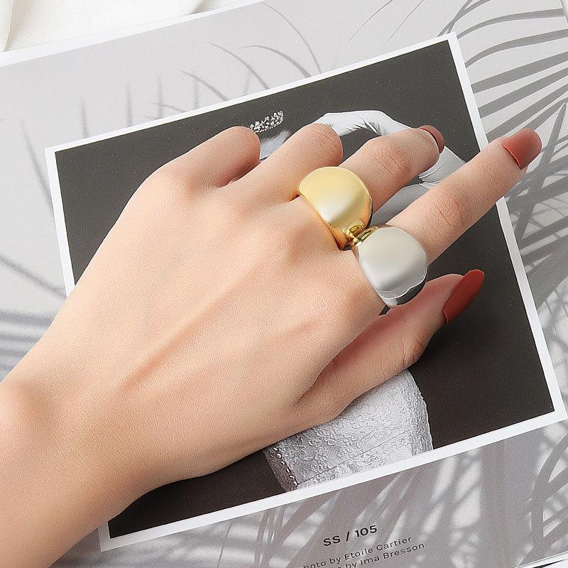 925 Sterling Silver Smooth Surface Oval Stackable Rings For Women Dating Ring Designer Jewelry Ladies Accessories Jewellery