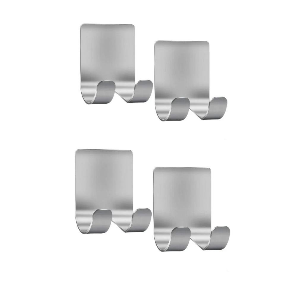 1/2/4pcs Razor Holder Stainless Steel Men Shaving Shaver Razor Stand Shelf Shaving Razor Storage Rack Bathroom Hook Organizer