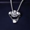 New Prajna Mask Pendant Necklace Domineering Jewelry Skull Pendant Necklace
