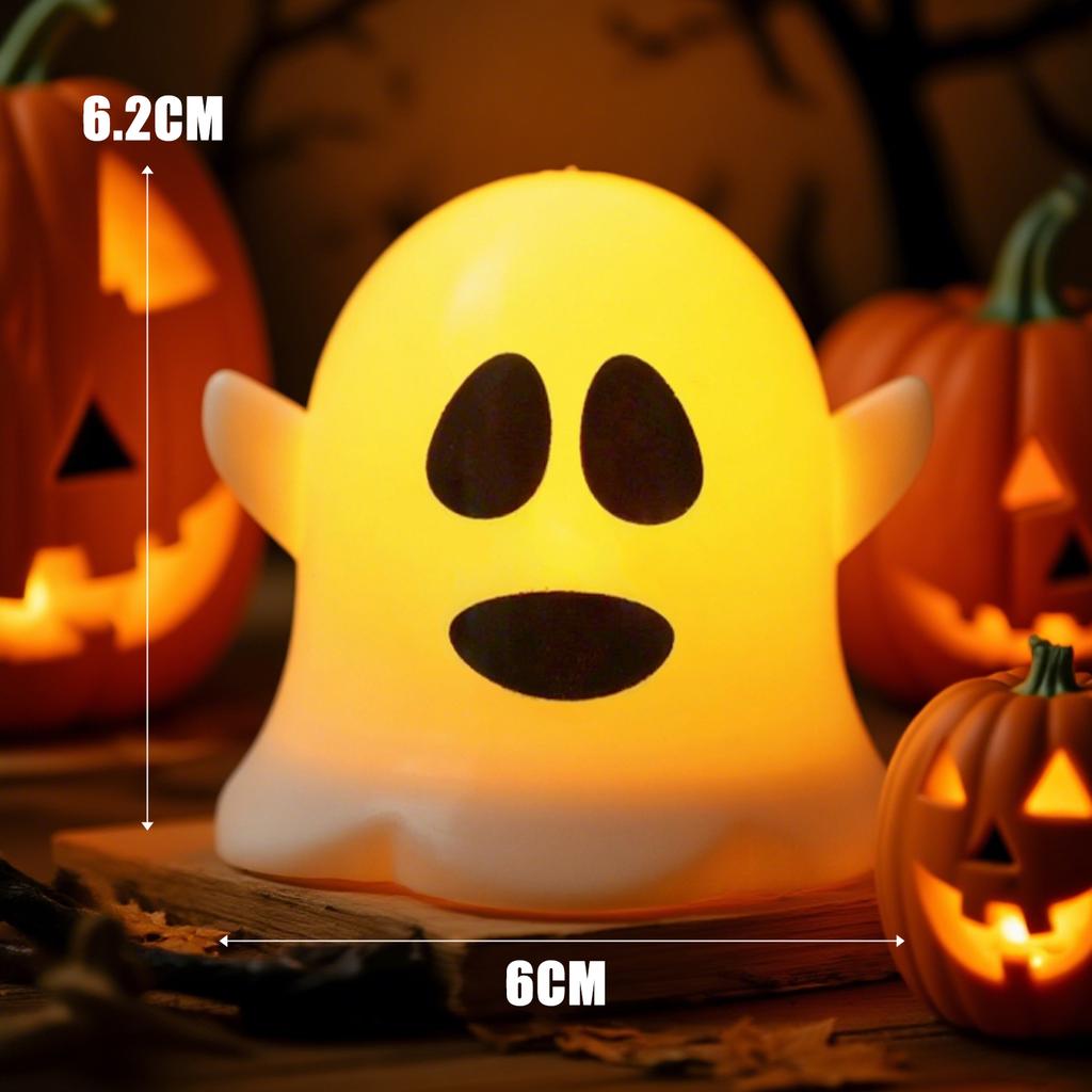Halloween Decorations LED Candle Light Plastic Ghost Skull Lamp for Home Bar Haunted House Halloween Party Decor Horror Props