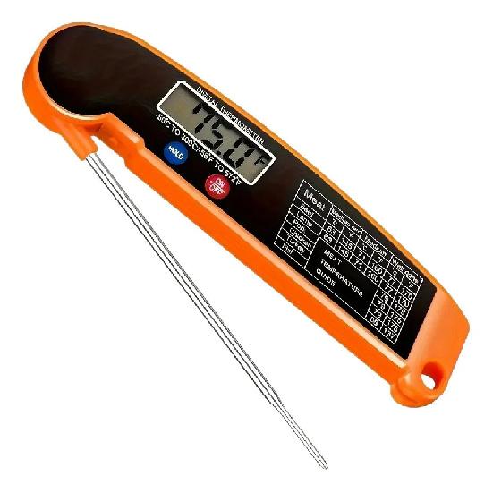

Foldable Digital Thermometer for Kitchen and Grill Orange