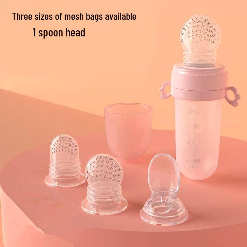 Baby Silicone Teether & Feeder: Rice Cereal, Fruit, Vegetable