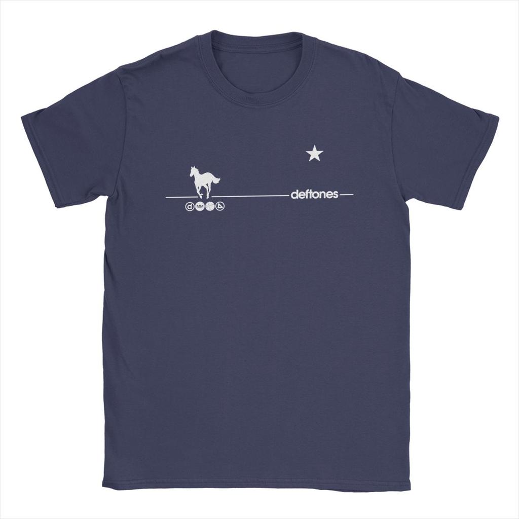 Deftones Rock Ohms White Pony Antrekk Skjorter Menn Kvinner metall Casual Bomull Klassiske T-skjorter