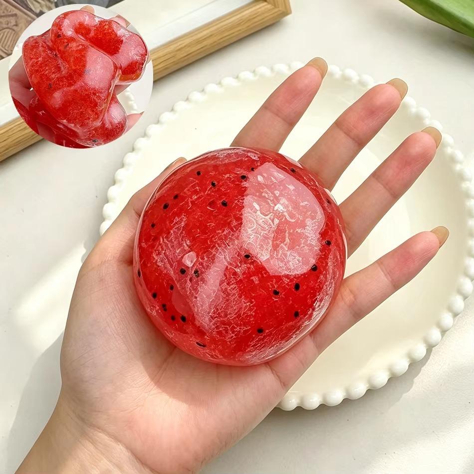 Handmade Kiwi Color Slushy Squishy Toy Soft Slow Rebound Stress Relief Squeeze Toy Realistic Fruit Simulation Model Adult Gift