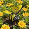 Wetterfeste Garten-Bienenleuchten, Solarbetriebene Hängelichter, Metall-Wackel-Federschmuck, Skurrile Hofdekorationen, IP65 Wasserdichte Lichterketten für