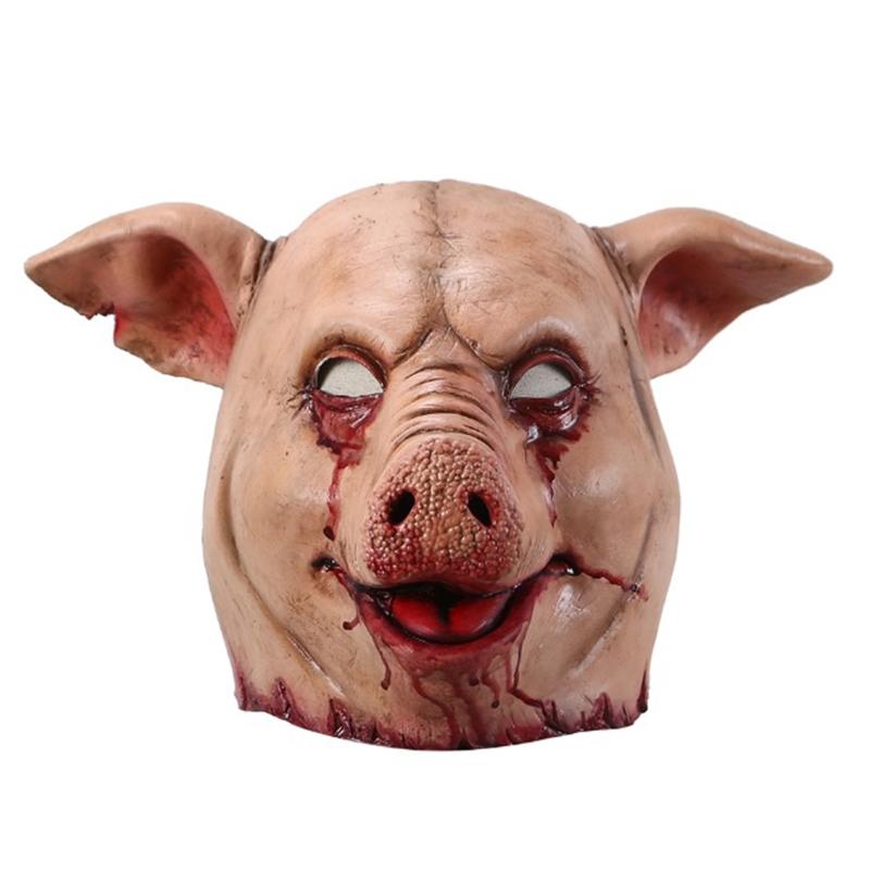 Latex-Maske „Blutendes Schwein“ Für Erwachsene – Gruselmaske Für Halloween & Horror-Partys, Einheitsgröße