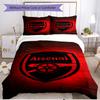 3pcs Duvet Cover Set (1*Duvet Cover + 2*Pillowcase, Without Core), Arsenal F.C Print Soft All‑Season Bedding Set, Home Bedroom Decor Gift