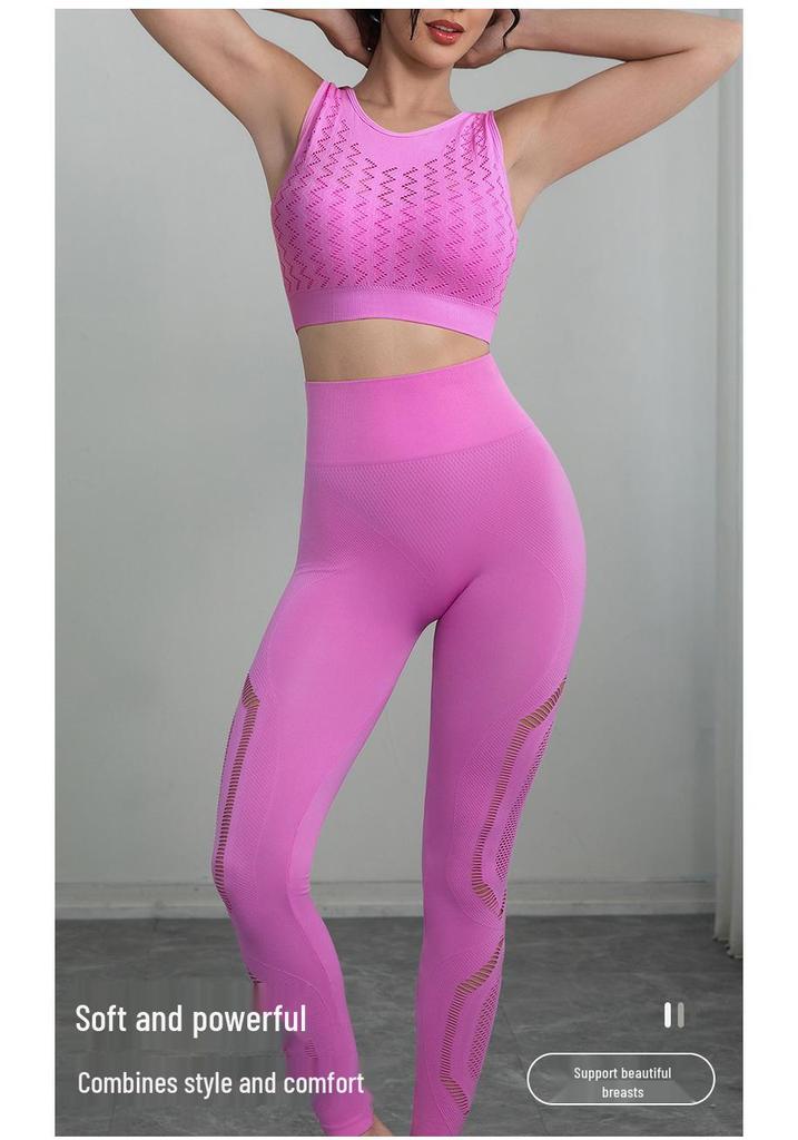 Women's Seamless Sports Set: Shockproof, Sweat-Wicking, Breathable, High-Elasticity Yoga & Fitness Underwear