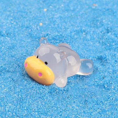 Schattig Lichtgevend Nijlpaard Lichtgevend Micro Landschap Ornament Buiten Gloeiend Miniatuurbeeldje Potplantentuin Huisdecoratie