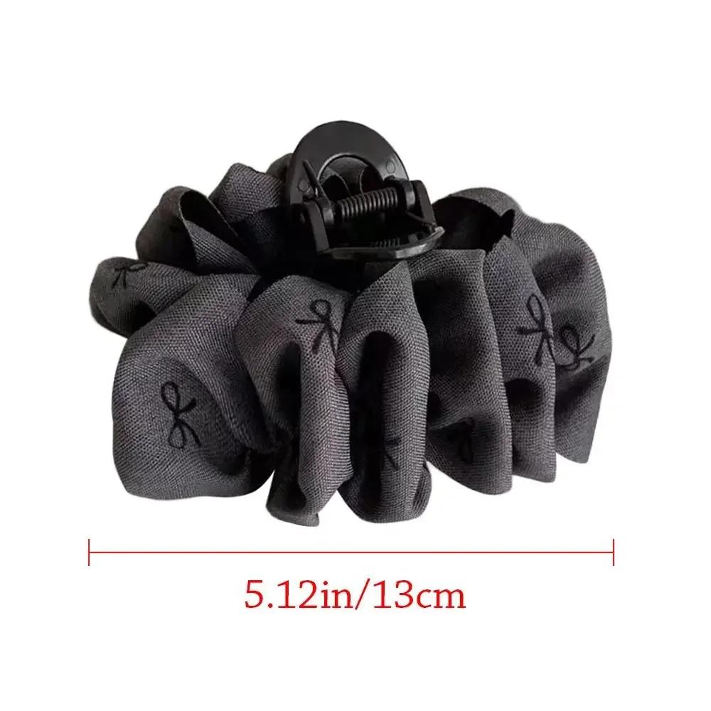 Elegant Women Bow Hair Claw Clips Double-sided Large Satin Shark Hair Claw Solid Bowknot Hairpins Barrettes Hair Accessories