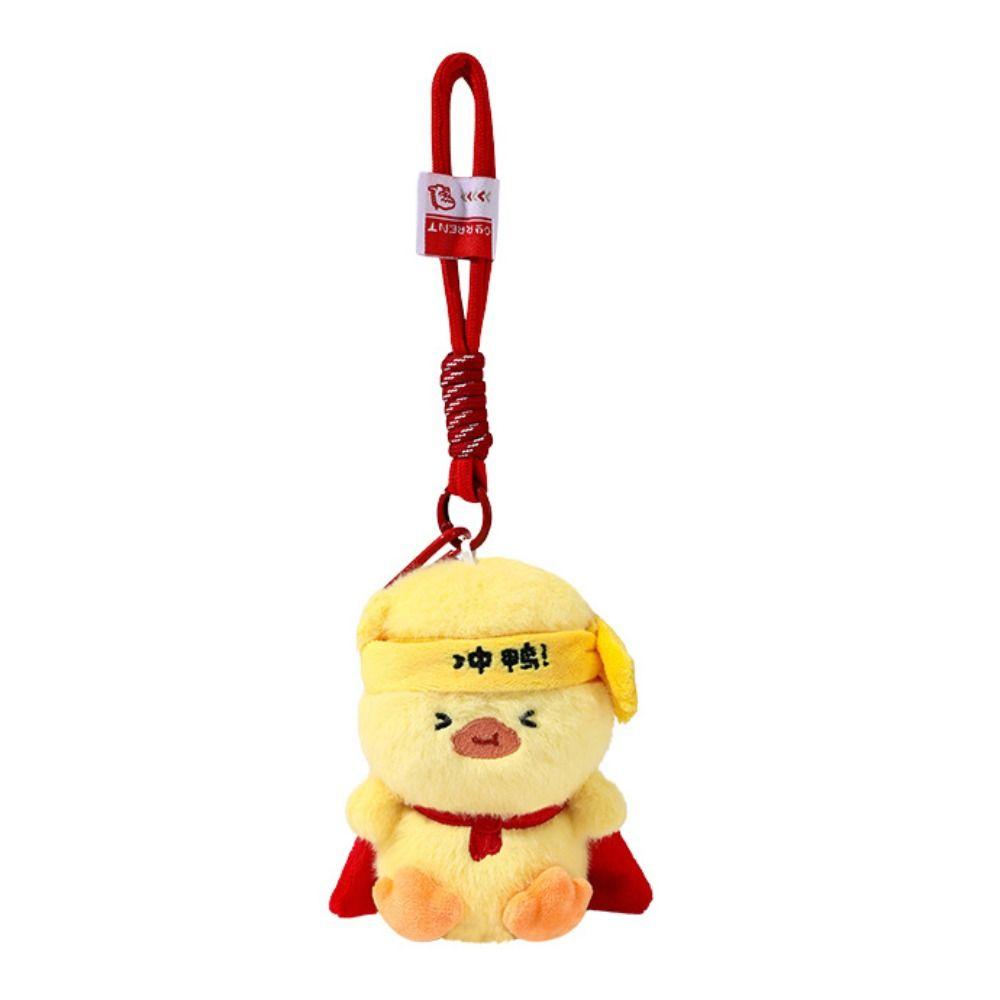 Collection Duck Pendant Doll PP Cotton Soft Stuffed Animal Keyring Duck Plush Keychain  Kids Baby