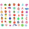DIY Soft Glue Cartoon Colorful Animal Flower Bead Pendants Colorful Rubber Loom Band Bracelet Jewelry Making Beads Toy Beads Set