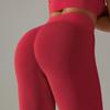 Seamless Knitted Waist And Hip Lifting Moisture Wicking Yoga Pants, Sports And Fitness Pants, Sexy And Hip Revealing Leggings For Women