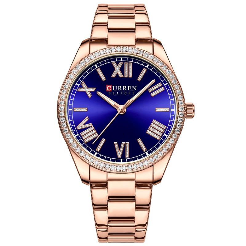 Curren Careen Ladies Steel Belt Quartz Watch Rhinestone Simple Watch Scale Women s Watch