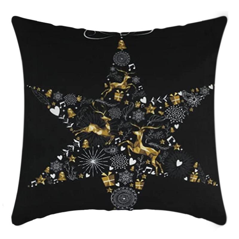 New Christmas Throw Pillow, Polyester Linen, Festive Dress Cushion, Bedroom Living Room Square Pillow, Cushion Pillow Case