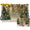 Christmas Tree Snowflake Scene Decoration Background Winter Photography Backdrop Decorations For Photo Studio Photo Booth Christams Party