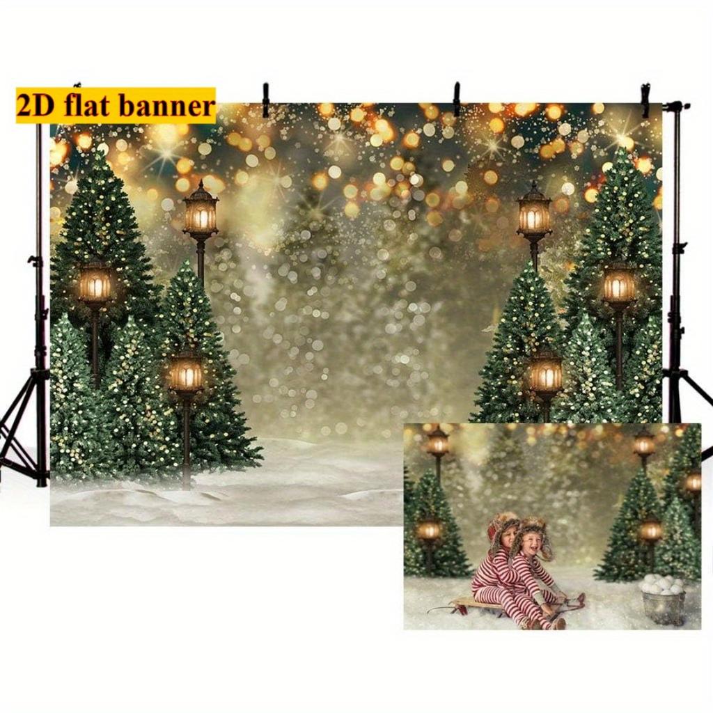 Christmas Tree Snowflake Scene Decoration Background Winter Photography Backdrop Decorations For Photo Studio Photo Booth Christams Party