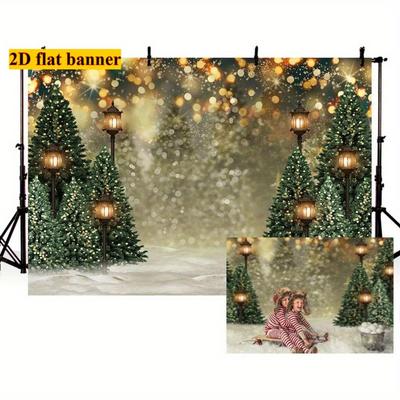 Dekoracja Tła Sceny Płatka Śniegu Choinki Zimowe Tło Fotograficzne Dekoracje Do Studio Fotograficznego Fotobudki Imprezy Christams
