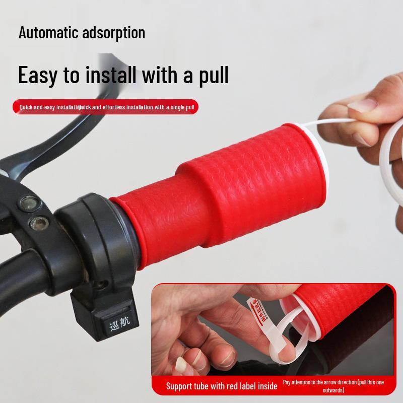 Universal Non-Slip Silicone Handlebar Grips for E-Scooters: Quick Install, Self-Suction, Shock-Absorbent, Wear-Resistant, Various Colors.