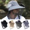 USB Charging Solar Powered Fan Hat Wide Brim Mosquito-proof Hat Universal Fisherman Hat  Summer