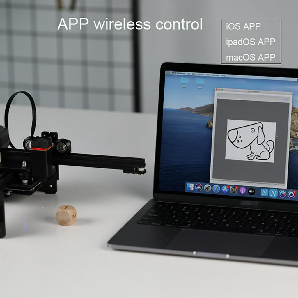 AC100-240V Fully Assembly Desktop Laser Engraver Carver Master 2 Mini High Speed 10W Laser Engraving Machine with Wireless APP Control