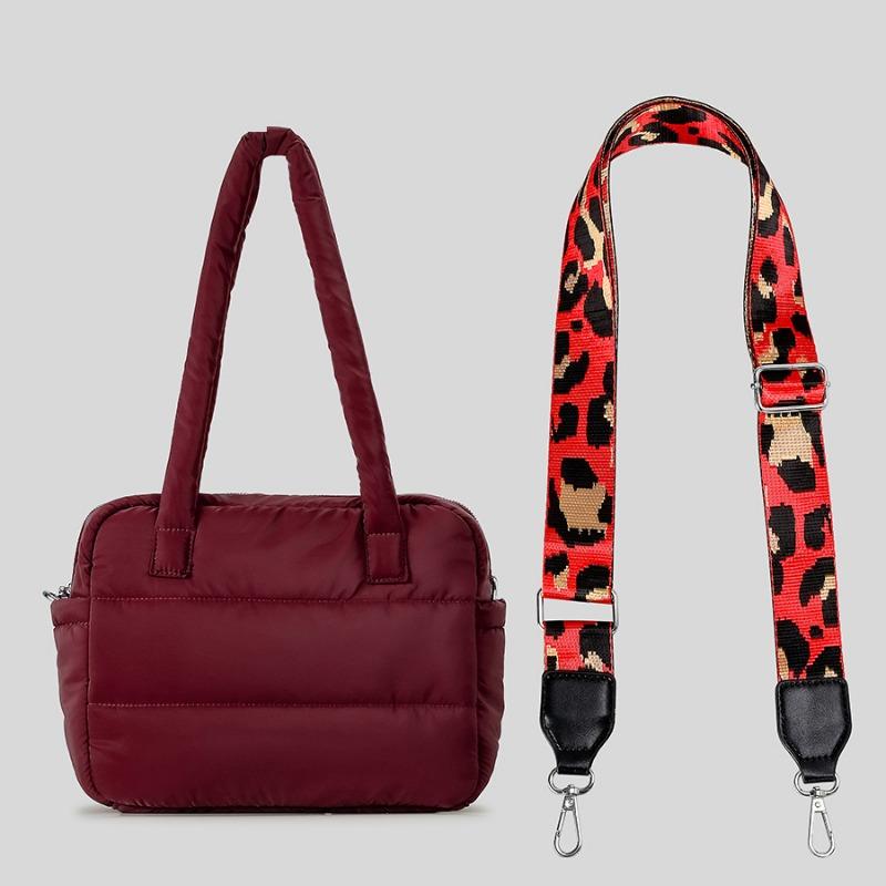Outdoor Portable Quilted Quilted Tote Bag Wide Shoulder Strap Single Shoulder Crossbody Bag Large Capacity Travel Bag