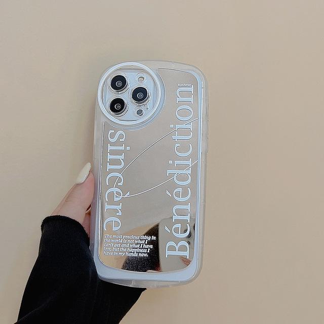 

Зеркальный корпус Ins Letter для Iphone 11 Xsmax X Xr 12 13 Promax 14 Pro Max Plus, противоударный силиконовый мягкий защитный чехол для телефона For iphone 14promax