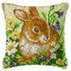 Diy Latch Hook Duck Rabbit Cushion Pillowcase Canvas Crocheting Carpet Embroidery Pillow Latch Hook Kit Knitted Knot Carpet Deco 