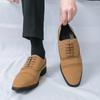 Large Size Leather Shoes Men's Matte Leather Three-joint Pointed Casual Shoes Men's Business Dress Leather Shoes Men's Loafers