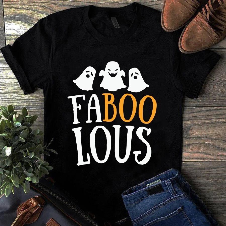 Faboolous Funny Boo Halloween Gift Men s and Women s T-shirts XXL