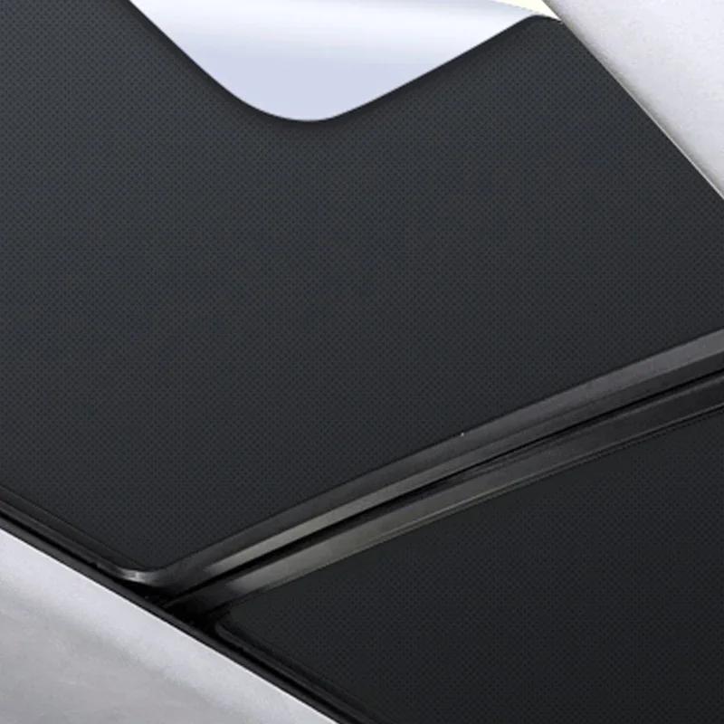 Roof Sunshade For Hongqi E-HS9 EHS9 2021-2023 2024 Car Electrostatic Adsorption Sunroof Sunshade Skylight Blind Shading Sticker