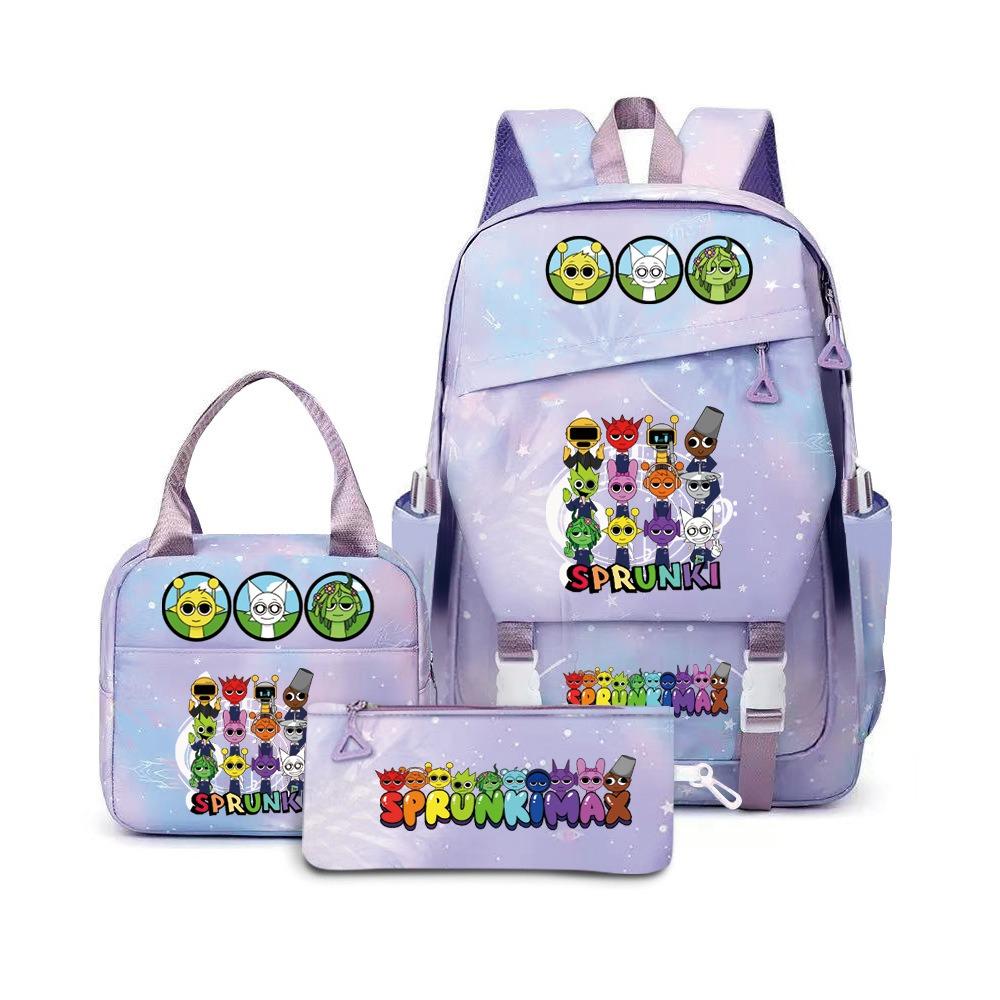 Rhythm Box Backpack Student School Bag Middle College Student Simple Outdoor Travel Backpack D