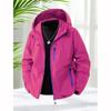 Wanderjacke Herren Damen Leichte Wasserdichte Jacke mit Kapuze Reißverschluss Campingmäntel Dünne Windjacke Oberbekleidung